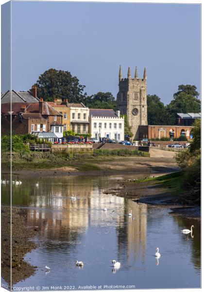 Isleworth at low tide Canvas Print by Jim Monk