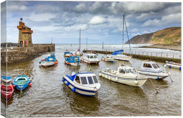 Lynmouth Harbour Canvas Print by Jim Monk