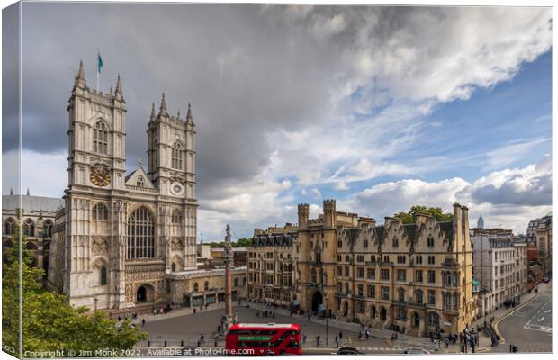Westminster Abbey,  London Canvas Print by Jim Monk