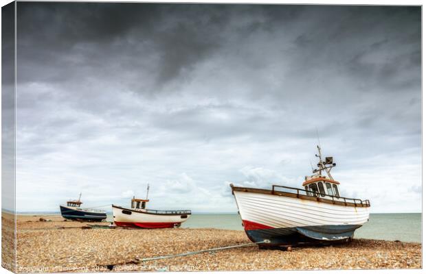 Dungeness Boats Canvas Print by Jim Monk