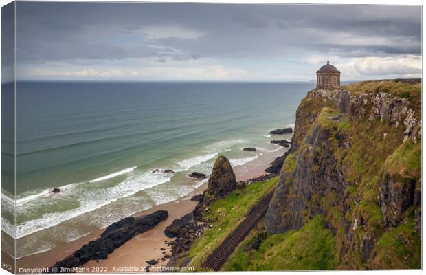 Mussenden Temple, Northern Ireland Canvas Print by Jim Monk