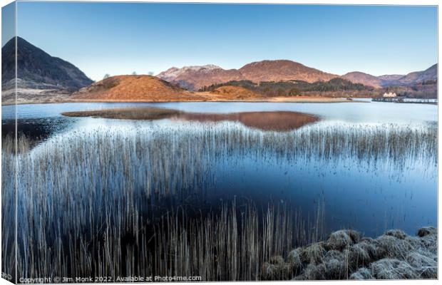 Morning light on Loch Shiel Canvas Print by Jim Monk