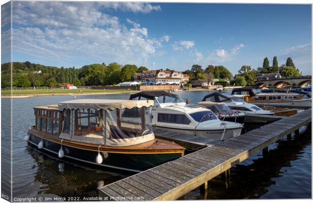 Henley on Thames Moorings Canvas Print by Jim Monk