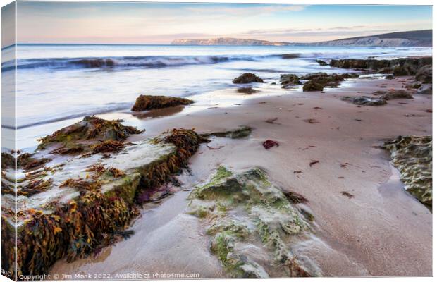 Compton Bay Beach, Isle of Wight Canvas Print by Jim Monk