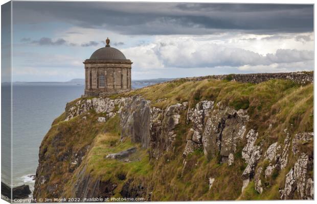 Mussenden Temple, Northern Ireland. Canvas Print by Jim Monk