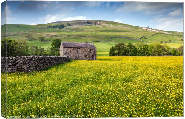 Buttercup Meadow, Yorkshire Dales Canvas Print by Jim Monk