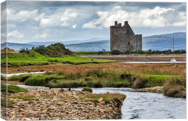 Lochranza Castle, Isle of Arran Canvas Print by Jim Monk