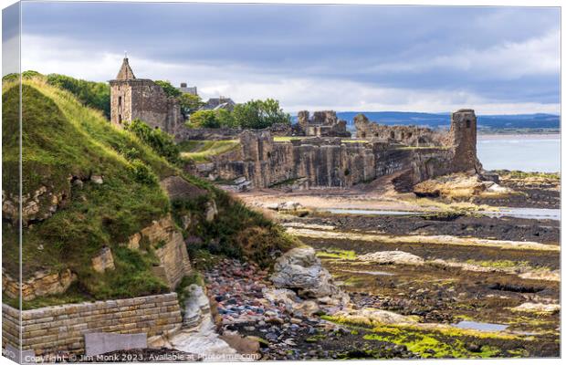 St Andrews Castle, Kingdom Of Fife Canvas Print by Jim Monk