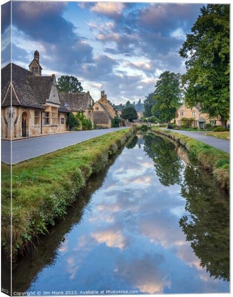 Lower Slaughter, Cotswolds. Canvas Print by Jim Monk