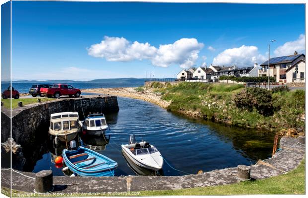 Blackwaterfoot Harbour, Isle of Arran Canvas Print by Jim Monk