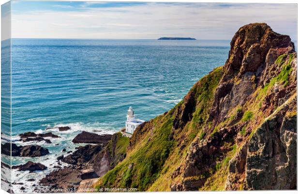 Hartland Point Lighthouse Canvas Print by Jim Monk