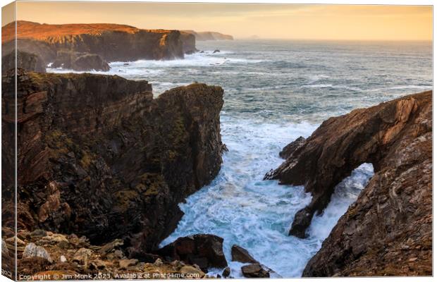  Dail Beag, Isle of Lewis Canvas Print by Jim Monk