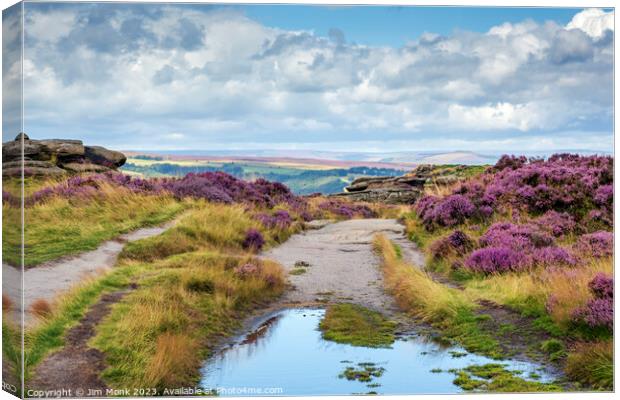 Froggatt Edge, Peak District Canvas Print by Jim Monk