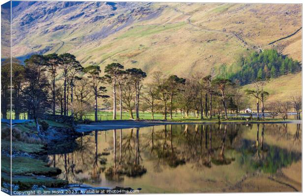 Buttermere Reflections Canvas Print by Jim Monk
