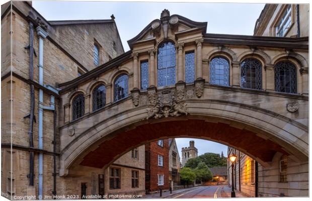 Bridge of Sighs Oxford Canvas Print by Jim Monk