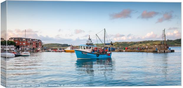 Padstow Harbour, Cornwall Canvas Print by Jim Monk