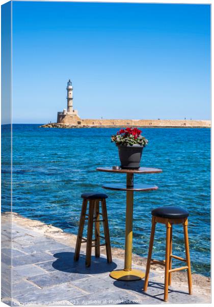 Old Venetian Harbour Chania Canvas Print by Jim Monk
