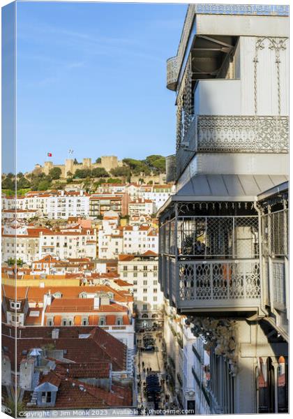 The Santa Justa lift, Lisbon Canvas Print by Jim Monk