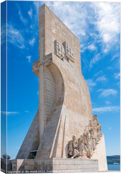 Monument to the Discoveries, Lisbon Canvas Print by Jim Monk