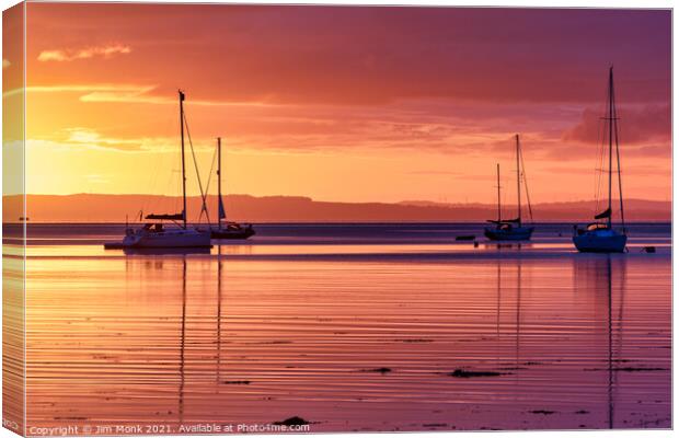 Lamlash Sunrise Canvas Print by Jim Monk