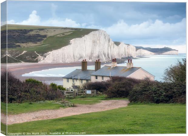 The Seven Sisters and Cuckmere Haven Canvas Print by Jim Monk