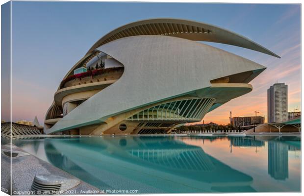 City of Arts and Sciences in Valencia Canvas Print by Jim Monk