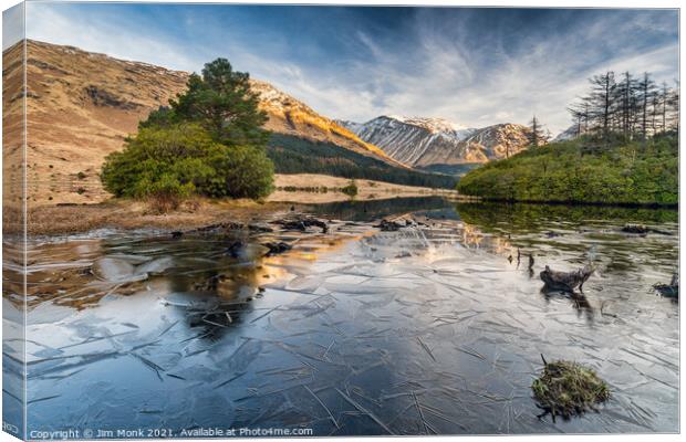 Lochan Urr Glen Etive Canvas Print by Jim Monk