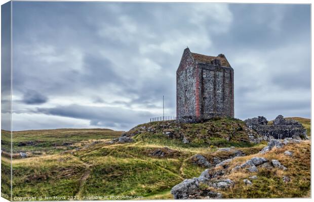 Smailholm Tower, Scottish Borders Canvas Print by Jim Monk