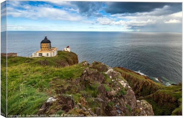 St Abbs Lighthouse Canvas Print by Jim Monk