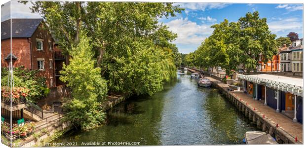 River Wensum, Norwich Canvas Print by Jim Monk