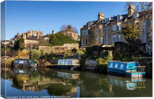 Kennet and Avon Canal, Bath Canvas Print by Jim Monk