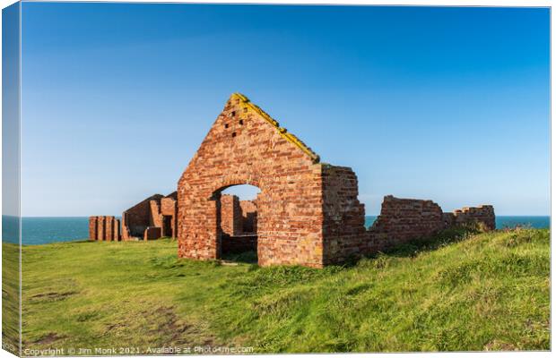 Quarry ruins, Porthgain Canvas Print by Jim Monk