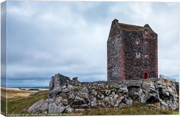 Smailholm Tower Canvas Print by Jim Monk