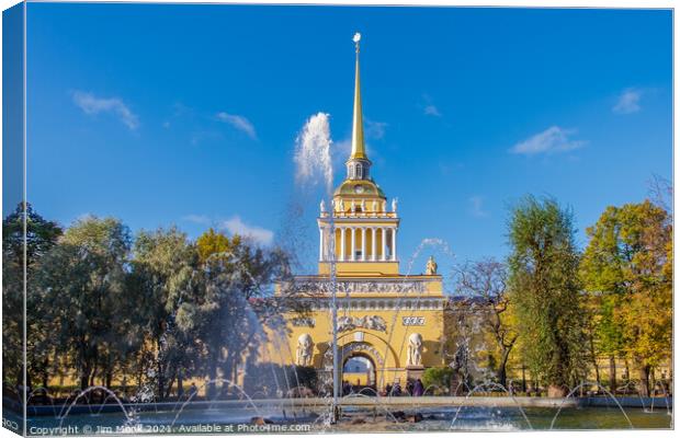  Admiralty Building, St Petersburg Canvas Print by Jim Monk