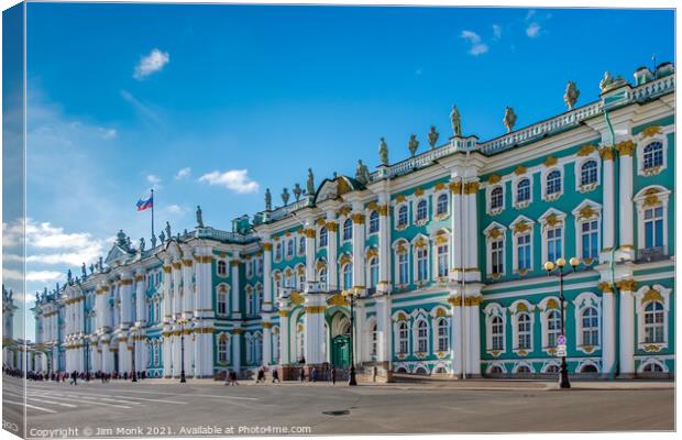 The Winter Palace, St Petersburg Canvas Print by Jim Monk