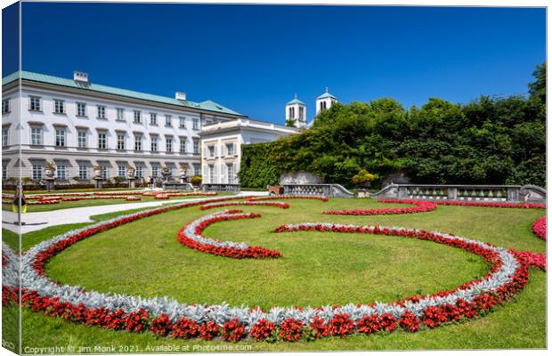 Mirabell Palace and Gardens, Salzburg  Canvas Print by Jim Monk