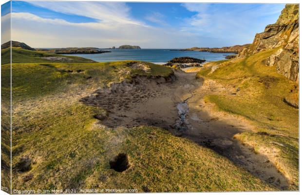 Bosta Beach, The Outer Hebrides Canvas Print by Jim Monk