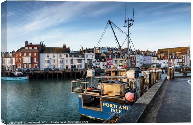 Weymouth Harbour - Dorset Canvas Print by Jim Monk