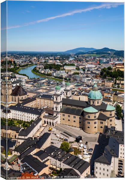 Salzburg City View Canvas Print by Jim Monk