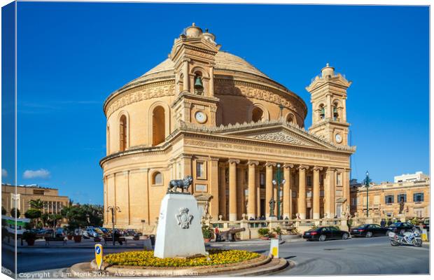 Mosta Dome, Malta Canvas Print by Jim Monk