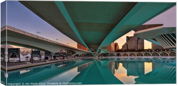 Under the Monteolivete Bridge, Valencia Canvas Print by Jim Monk