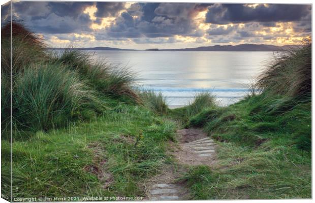 Down to the beach, County Donegal Canvas Print by Jim Monk