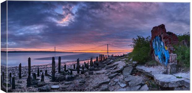 Past and Present, River Humber #2 Canvas Print by Tony Gaskins