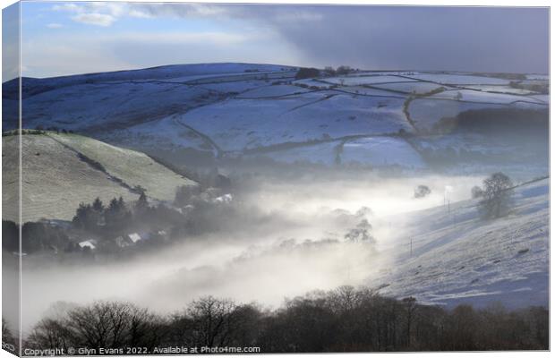Winter morning in the Ogmore Valley. Canvas Print by Glyn Evans