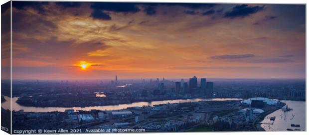 Sunset over London Canvas Print by Kevin Allen