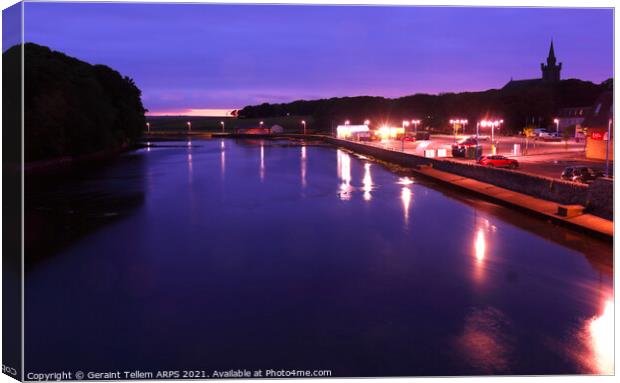 River Wick at twilight, Wick, Caithness, Scotland Canvas Print by Geraint Tellem ARPS