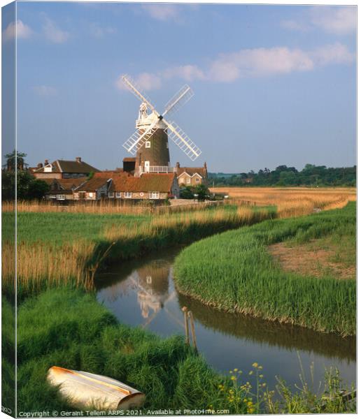 Windmill, Cley next the Sea, Norfolk, England, UK Canvas Print by Geraint Tellem ARPS