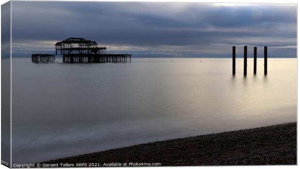 West Pier, Brighton, East Sussex, UK Canvas Print by Geraint Tellem ARPS