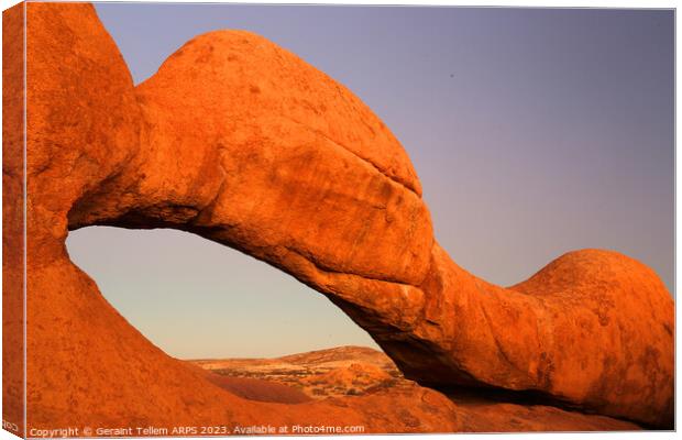 Granite rock arch, Spitzkoppe, Namibia, Africa Canvas Print by Geraint Tellem ARPS