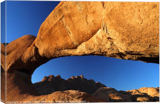 Granite rock arch, Spitzkoppe, Namibia, Africa Canvas Print by Geraint Tellem ARPS